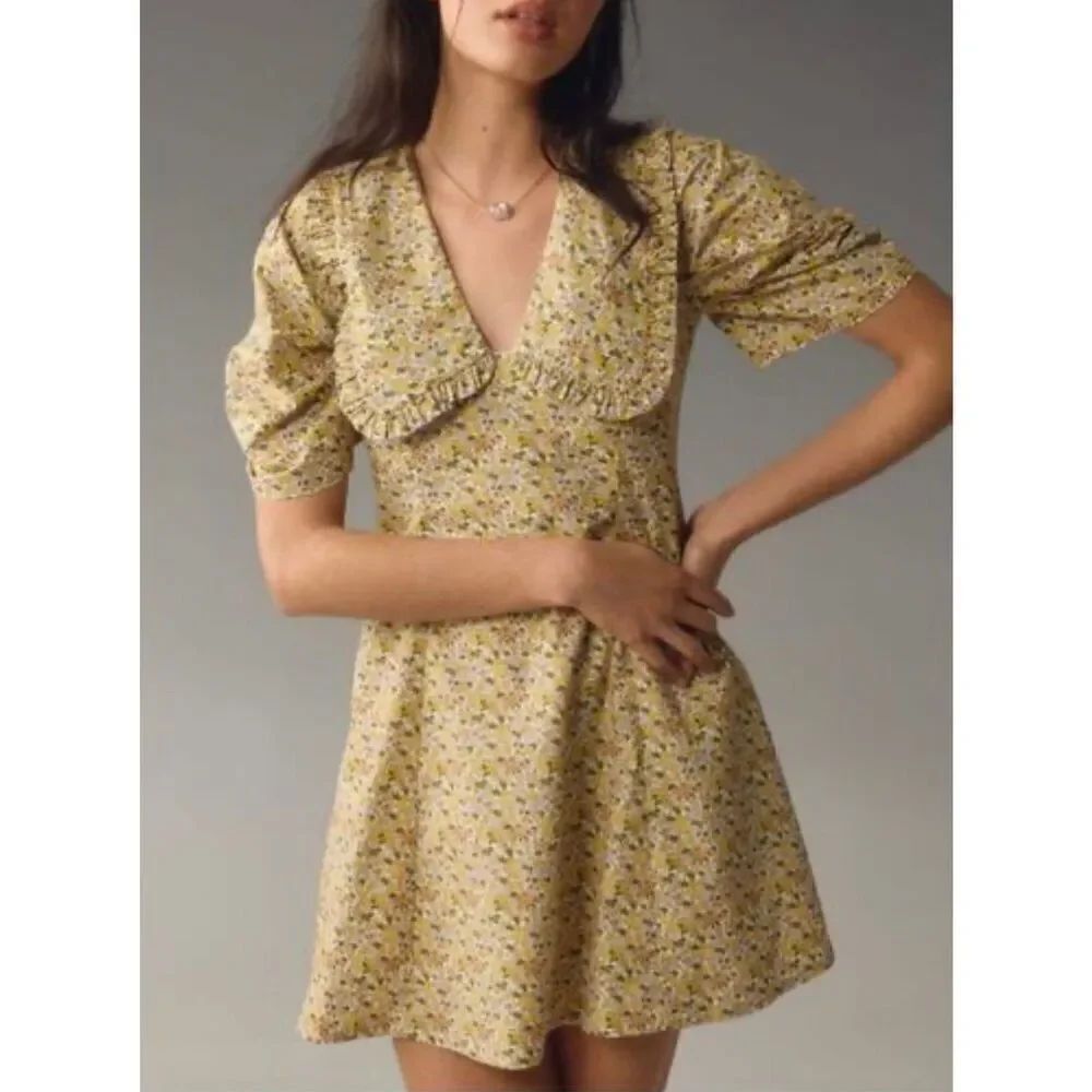 Anthropologie The Essentialist Collared Mini Dress